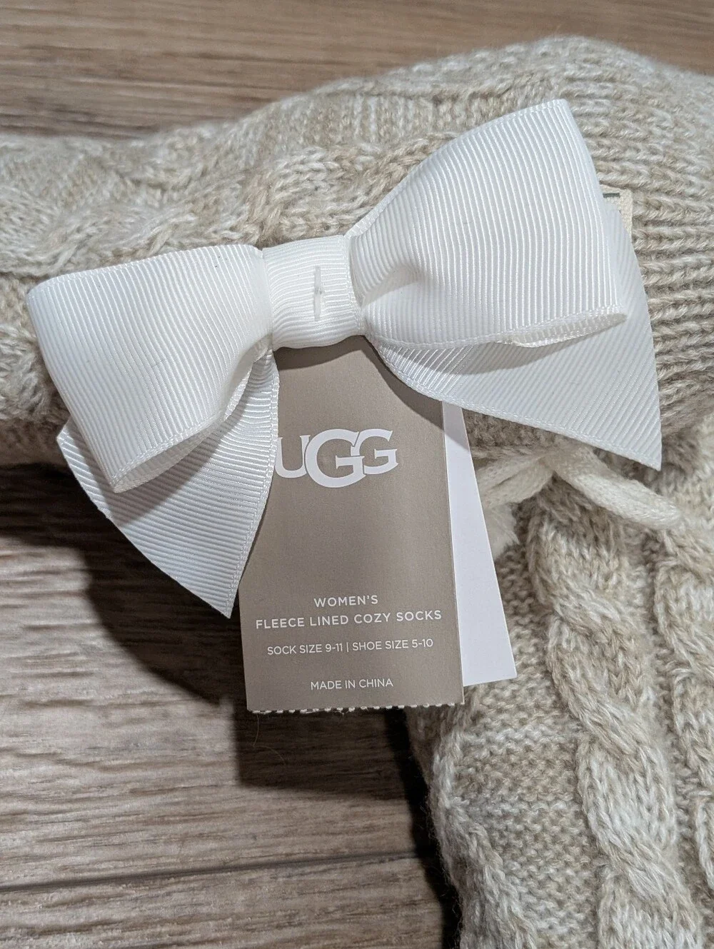 Ugg Fleece Lined Pom Pom Socks